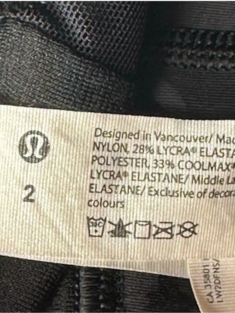 Lululemon Energy Bra High Neck Longline Black Leopard Print Crop Top Size 2